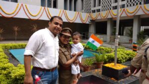 Rajlakshmi with spouse Dr. Amit & son Rananjay
